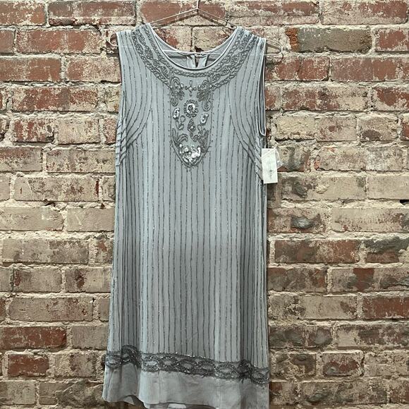 NEW Banana Republic Beaded Sequin Flapper Dress Size 0 - Picture 1 of 7